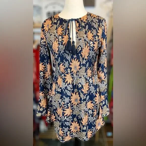 TULAROSA ~ Boho-Style Audrey Mini Dress in Himalayan Floral ~ Size XS - Picture 5 of 11